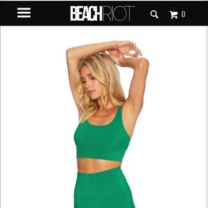 Beach riot Leah sports bra top in jelly bean color